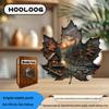 HOOLOOG Maple Leaf Irregular Wooden Jigsaw Puzzle Money Box