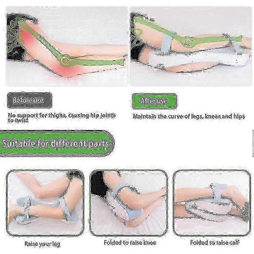 Almohada de Espuma para Rodillas Almohada Ortopédica para Piernas Para Dormir de Lado Almohadas de Cuña de Soporte Para Dolor de Espalda, Cadera, Rodilla y Ciática g20242404