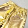 Gold Silver Pants Elastic Pencil Pants Fashion Skinny  Girls