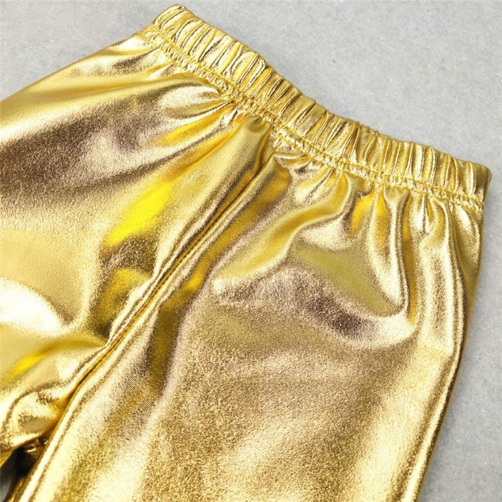 Gold Silver Pants Elastic Pencil Pants Fashion Skinny Girls