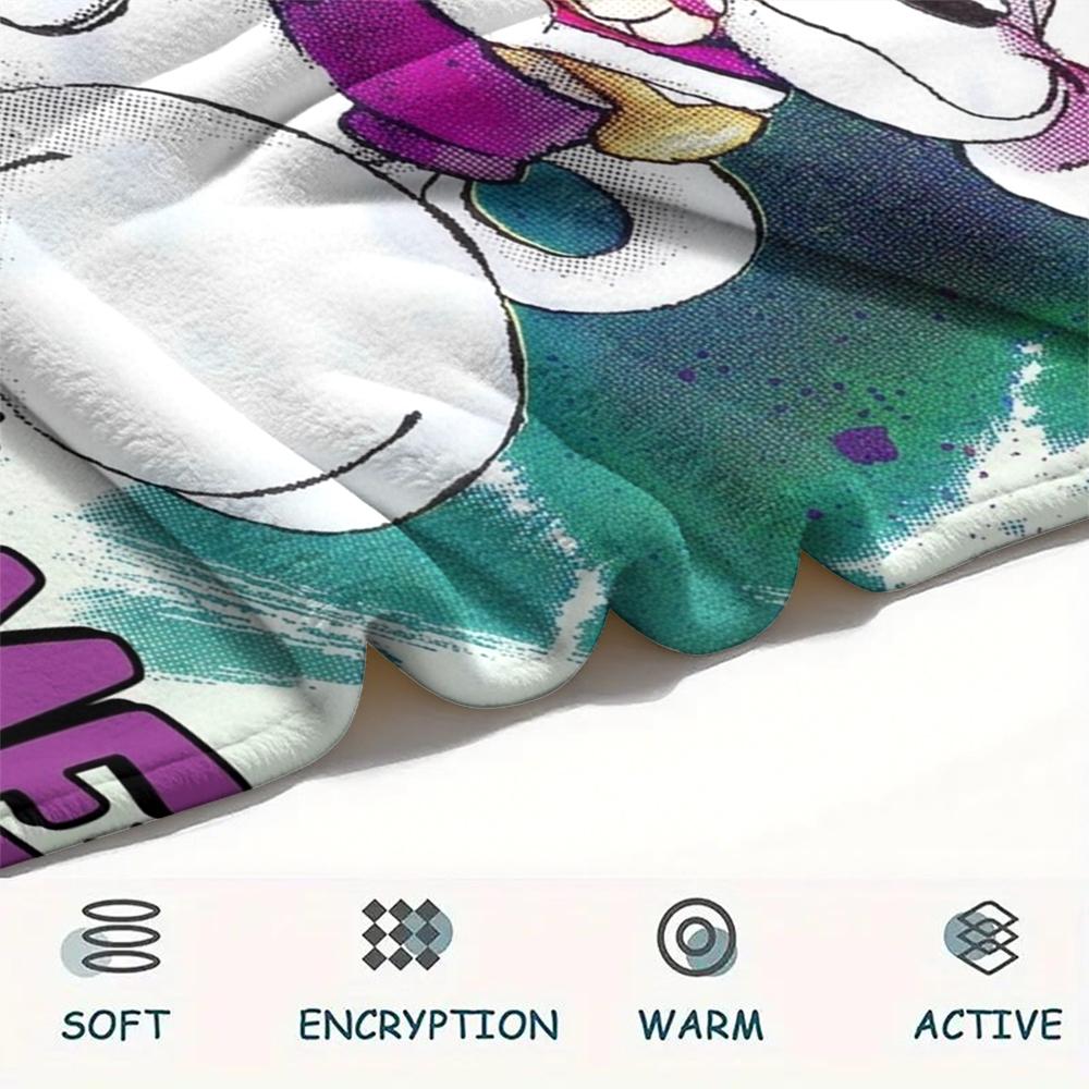 1PC Custom Name Diddl Patterned Flannel Blanket Suitable For All Seasons for Home Decor Warmth and Comfort Gifts Holiday Present