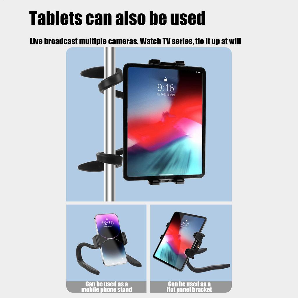 Phone Holder For Treadmill Folding Cellphone Bracket For Gym Hose Design Bendable Treadmill Phone Stand For Shopping Cart