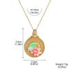 Chinese Lotus Enamel Pendant Necklace: Vintage Style, Hollow Design, Clavicle Chain, High-End.