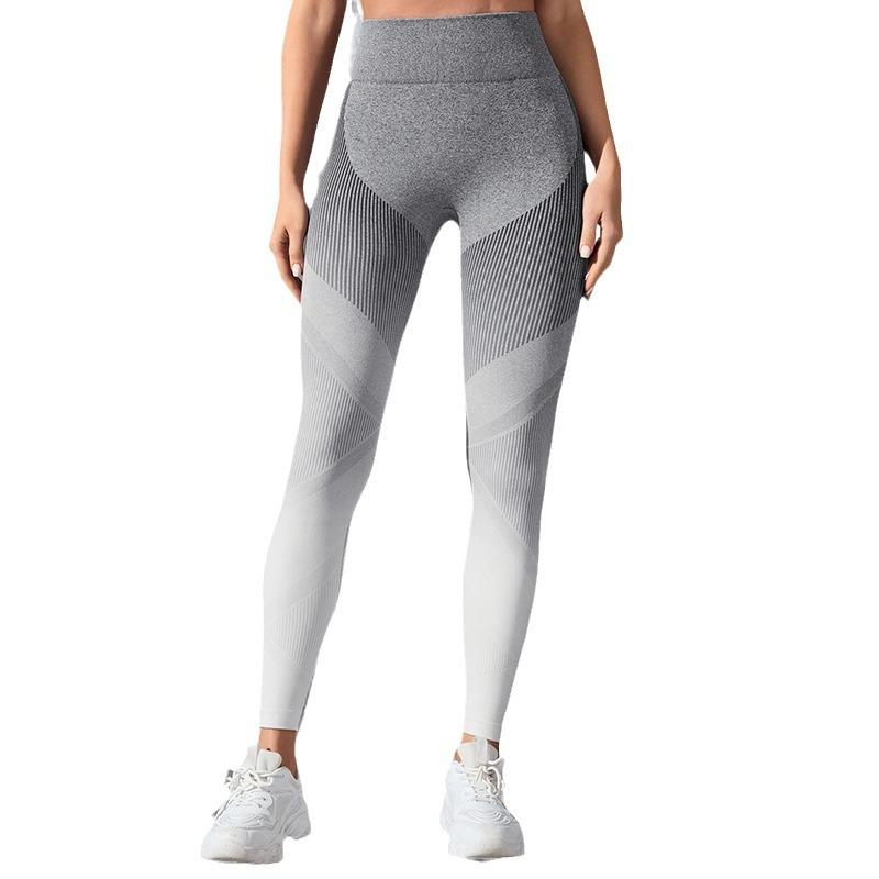 

Hip Lifting High Waist Gradient Yoga Pants, Moisture Wicking Outdoor Fitness Pants, High Elasticity Peach Hip Tight Pants For Women XS