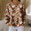 Women's Casual Shirts Long Sleeve Tops Button Up V Neck Loose Knit Fall Favorites For Women
