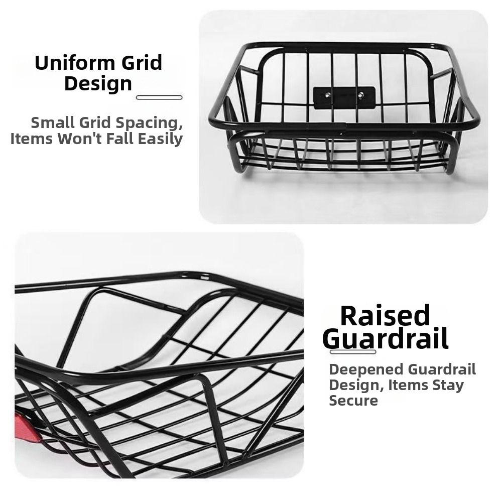 Thick Iron Wire Mountain Bike Rear Storage Baskets Bicycle Basket  Electric Bicycles Accessories