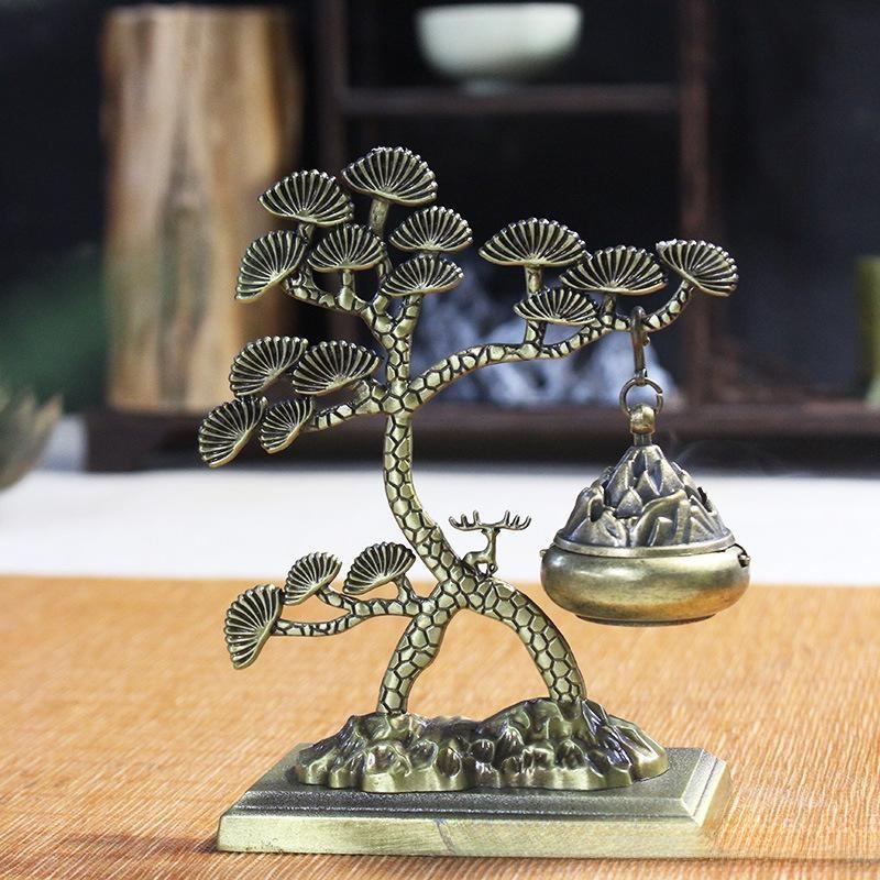 Pine Chinese Style Aromatherapy Ornaments Incense Tea Ceremony Agarwood Hanging Stove Home Indoor Creative Burner Decor