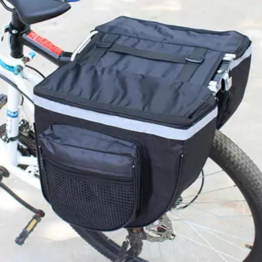 Suport pentru scaunul din spate pentru bicicletă, rezistent la apă. Pachete laterale Geantă dublă