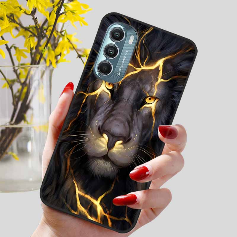 Fashion Lovely Cute Black TPU Silicone Phone Cover for Motorola Moto G Stylus 4G 5G 2022 Protect Soft Bumper Shells Coque Capa