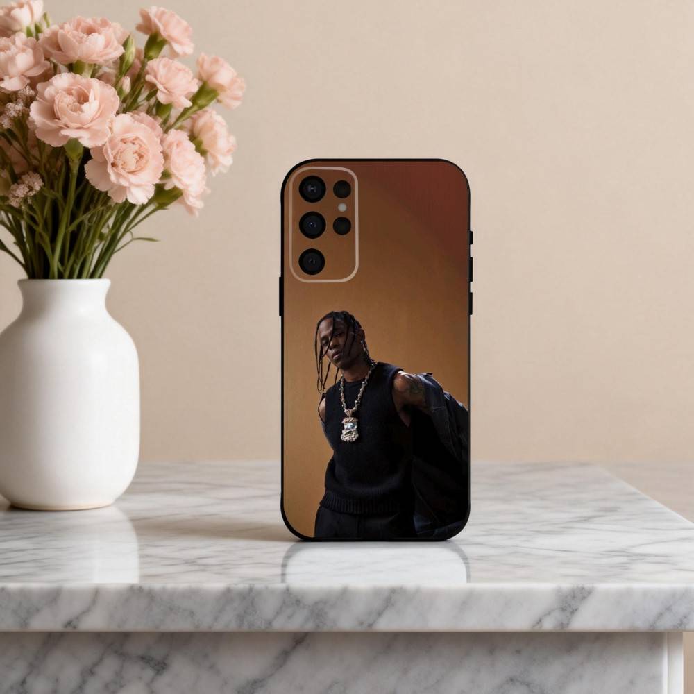 

Confident T-Travis S-Scott-T Phone Case For Samsung S25,24,23,22,30,21,10,9,Ultra,Plus,Lite,FE,4,5 G Soft Black Case Samsung S20ULTRA5G