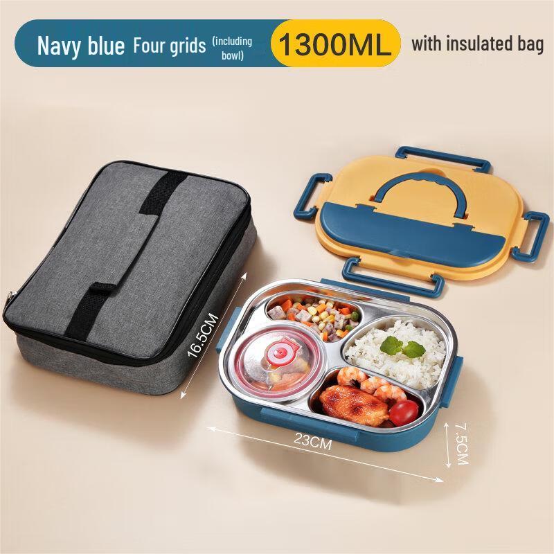 Qianxing 304 Stainless Steel Divided Lunchbox Set