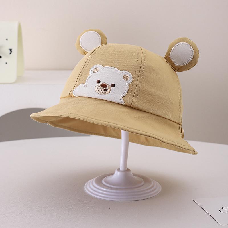 Cute Bear Bucket Hat for Infants & Toddlers - Versatile Sun Protection for Spring, Summer, and Autumn Outings