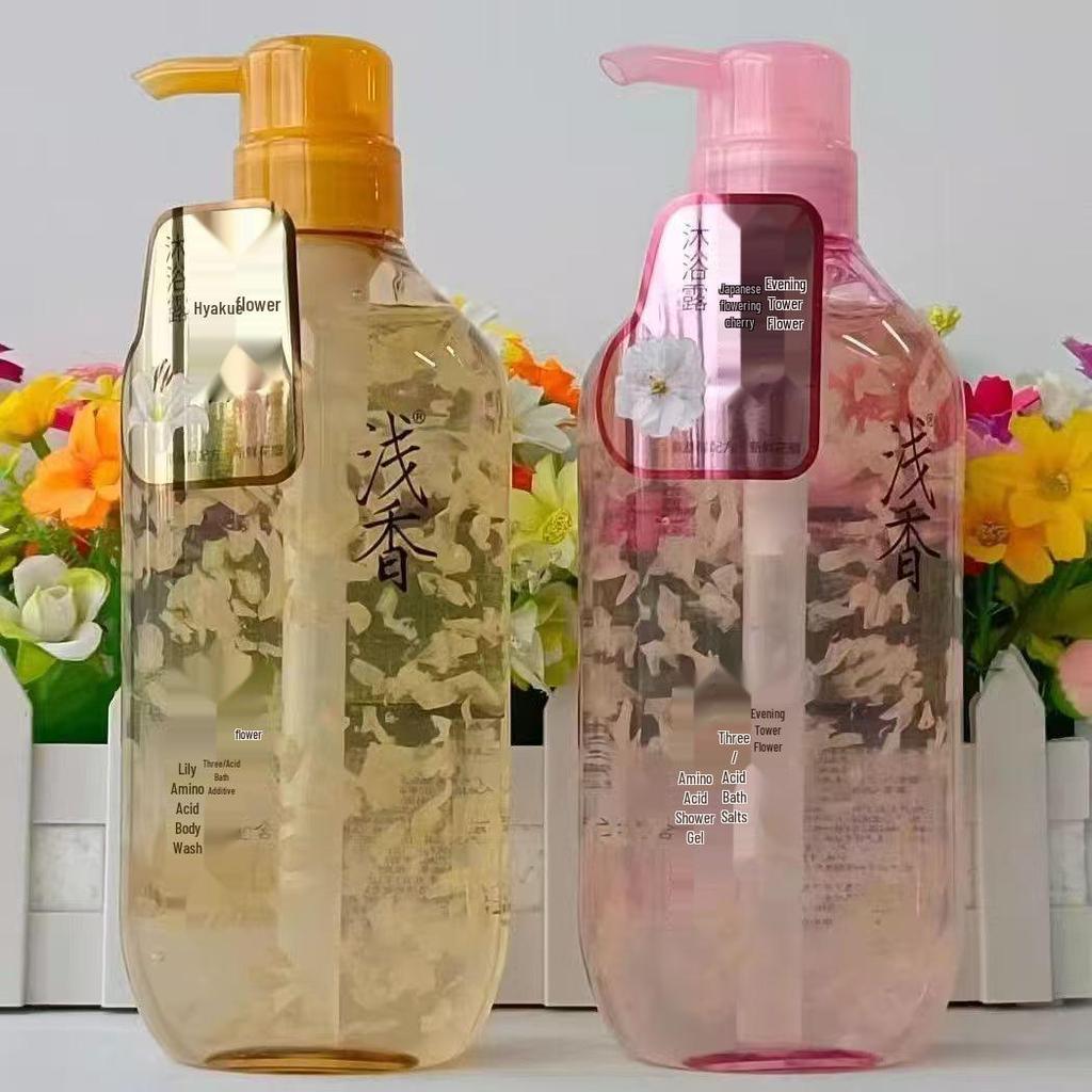 Asaka Petal Body Wash - Lily & Cherry, Long-lasting Fragrance, Hydrating & Moisturizing with Amino Acids.
