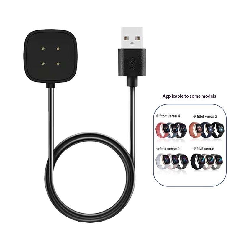 Fitbit Sense/Sense 2/Versa 4/Versa 3 için Yedek USB Saat Şarj İstasyonu Güvenli Hızlı Şarj Cihazı Tabanı Ev Ofis Kullanımı
