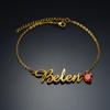 Atoztide Customized Bracelet Personalized Special Chain Nameplate Women Kids Stainless Steel Gold Color Bangle Chrismas Gift