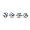 S925 Sterling Silver 14K Gold-Plated Zircon Stud Earrings - Korean Classic Style
