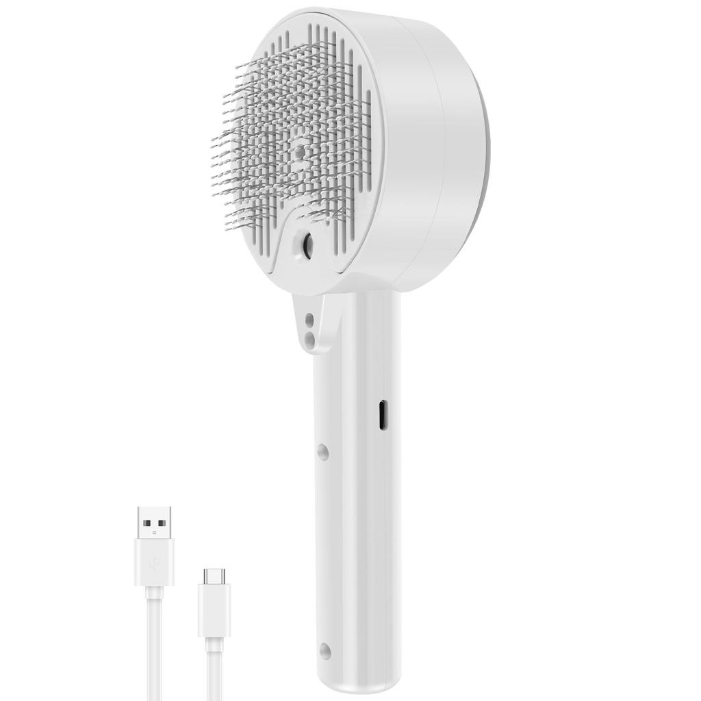 Cat Dog Steamy Brush Shedding Steam Cat Brush Adjustable Pet Grooming Brush Button Steam Spray Hair Bath Hair Removal Brush Comb