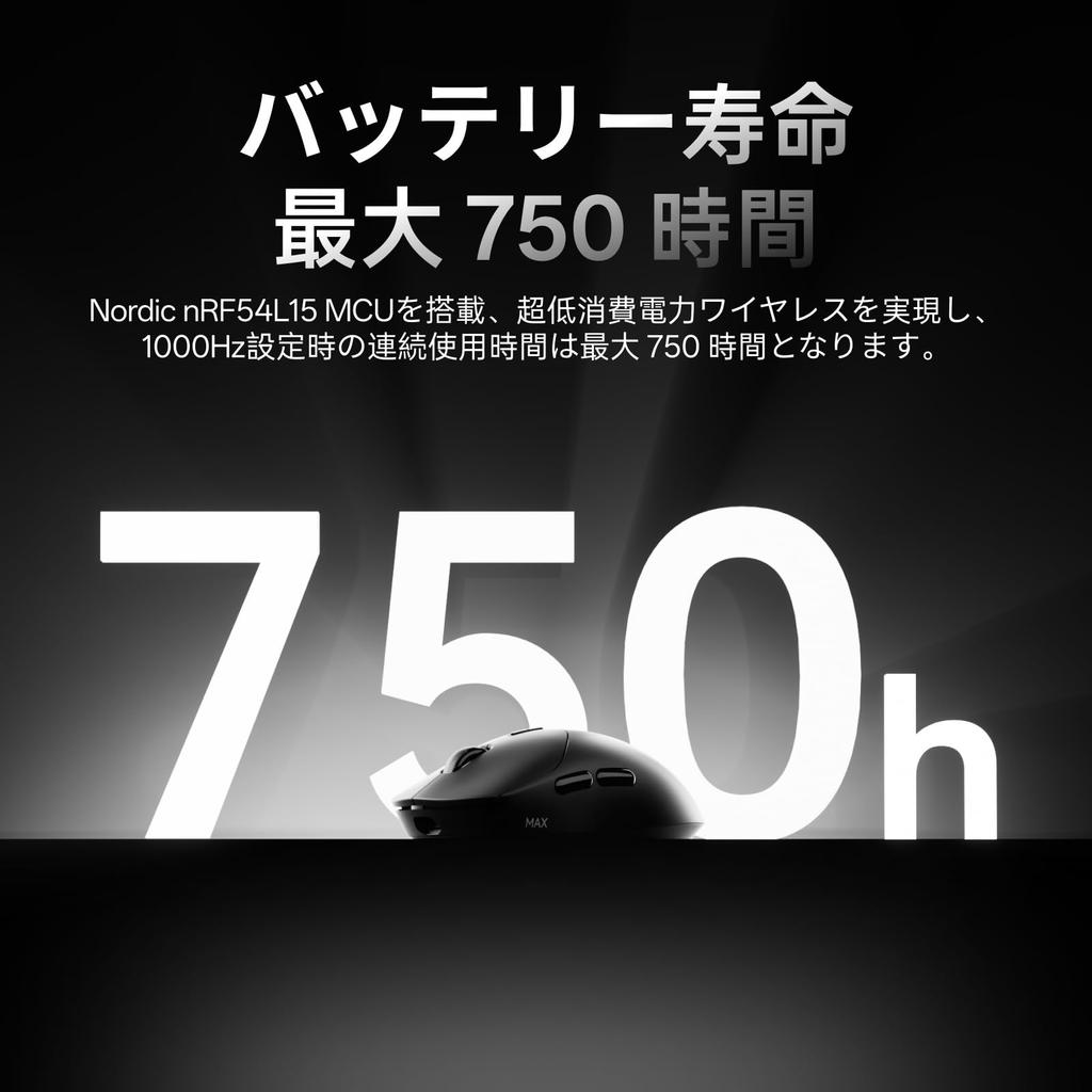 RAPOO VT2 Wireless Gaming Mouse: 8K Polling Rate, Ultra-Lightweight (53g), Up To 750 Hours Battery Life, Nordic nRF54L15 MCU, 100 Million Clicks Mecha