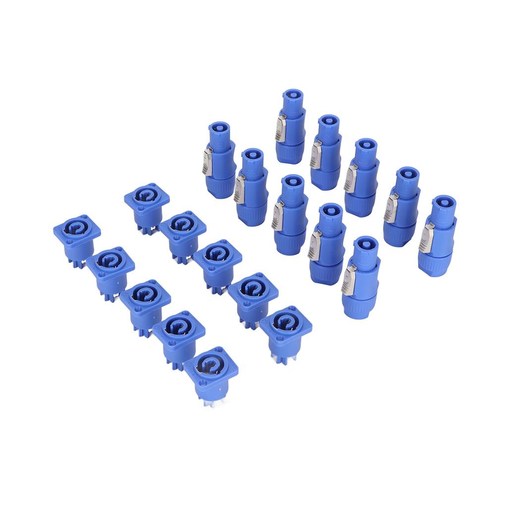 10 Sets 3 Pin Power Connector Professional Stage Light Power Cable Plug for LED Large Screen Speaker