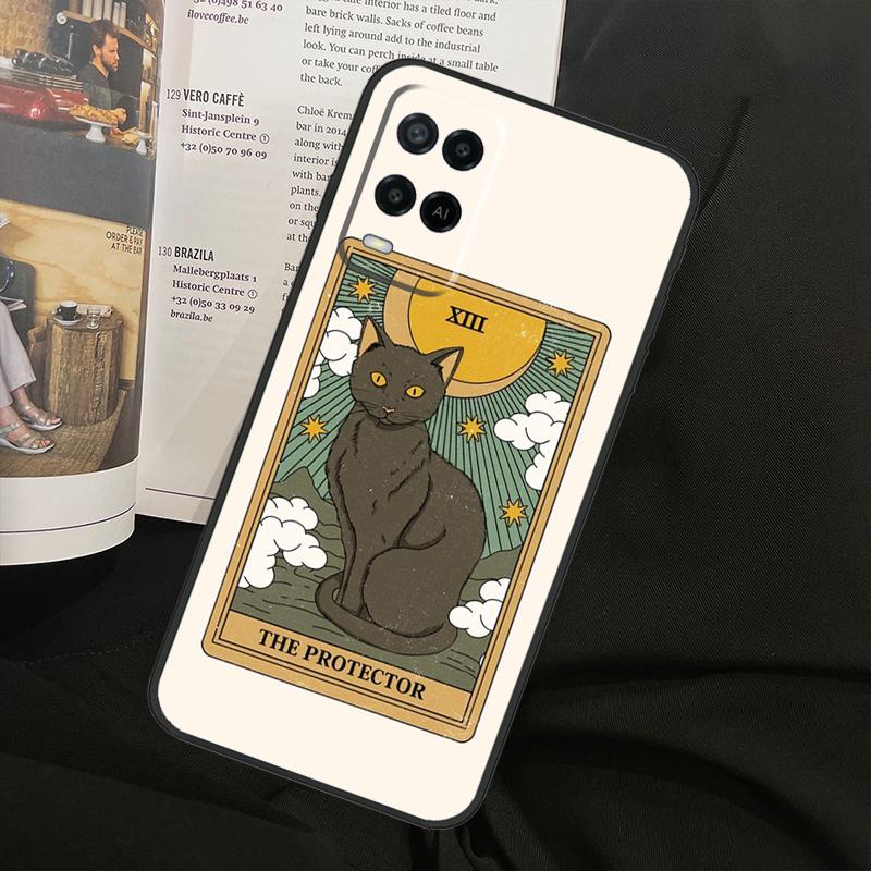 Tarot Card Cute Art Cats For Oppo A58 A18 A38 A78 A98 A17 A77 A80 A40 A60 A16 A76 A96 A74 A94 A54 A15 A57S Phone Case