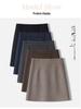 2025 Herbst/Winter Damen High-Waist Schlankmachender A-Linien Wollrock - Kurz, Gerade, Hüftbetont, Bequem.