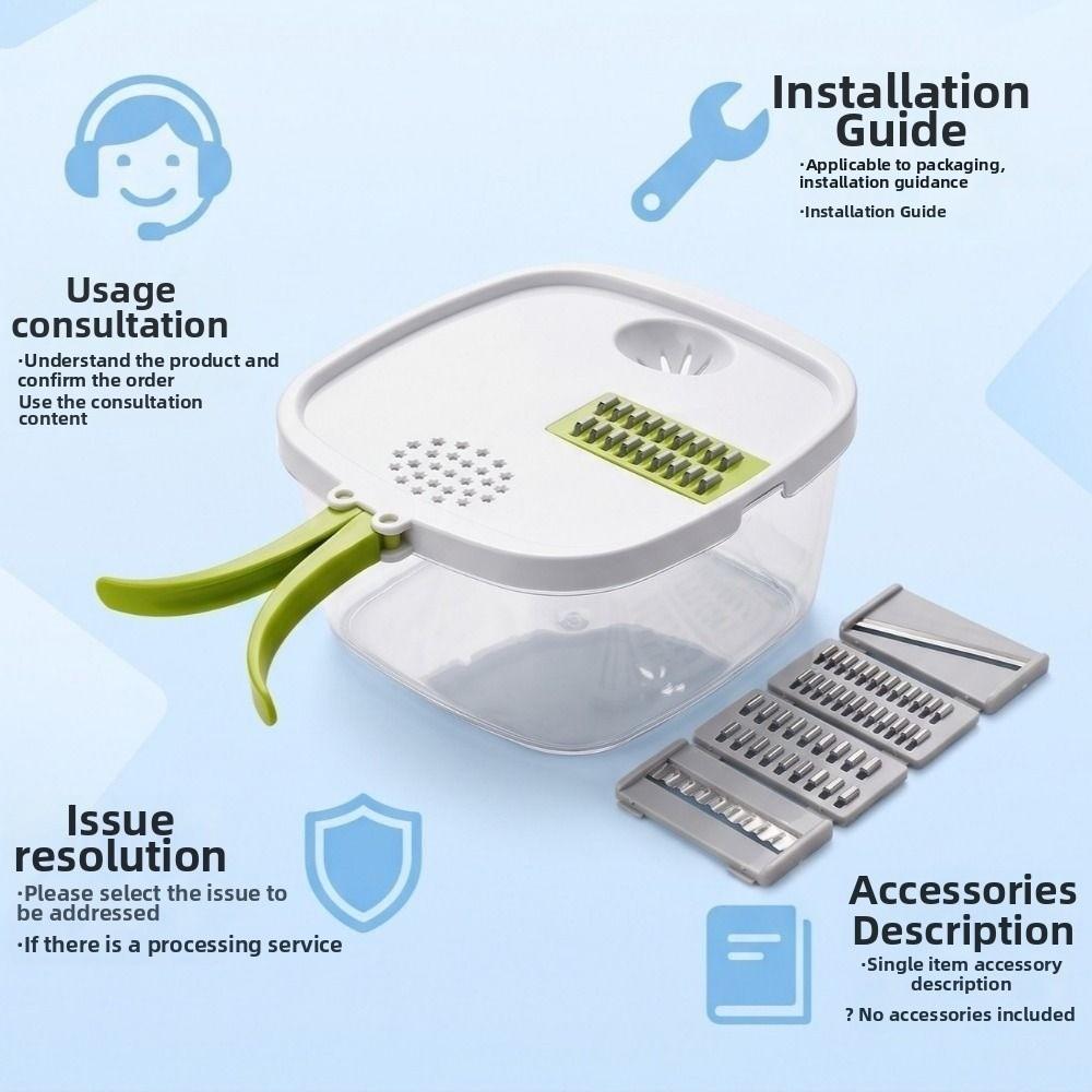 Double Handle Vegetable Chopper Potato Cucumber Slicer For Onions Potatoes Carrots & Cucumbers