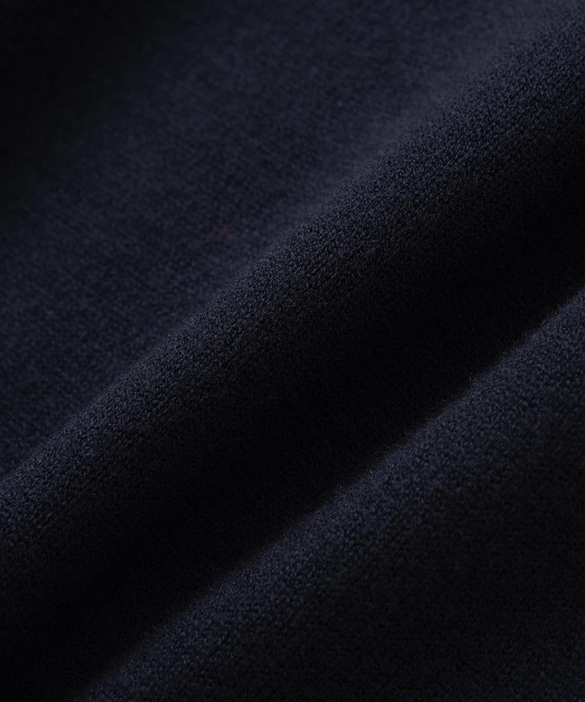 XOX Essential Collared Neck Crop Knit [Navy]