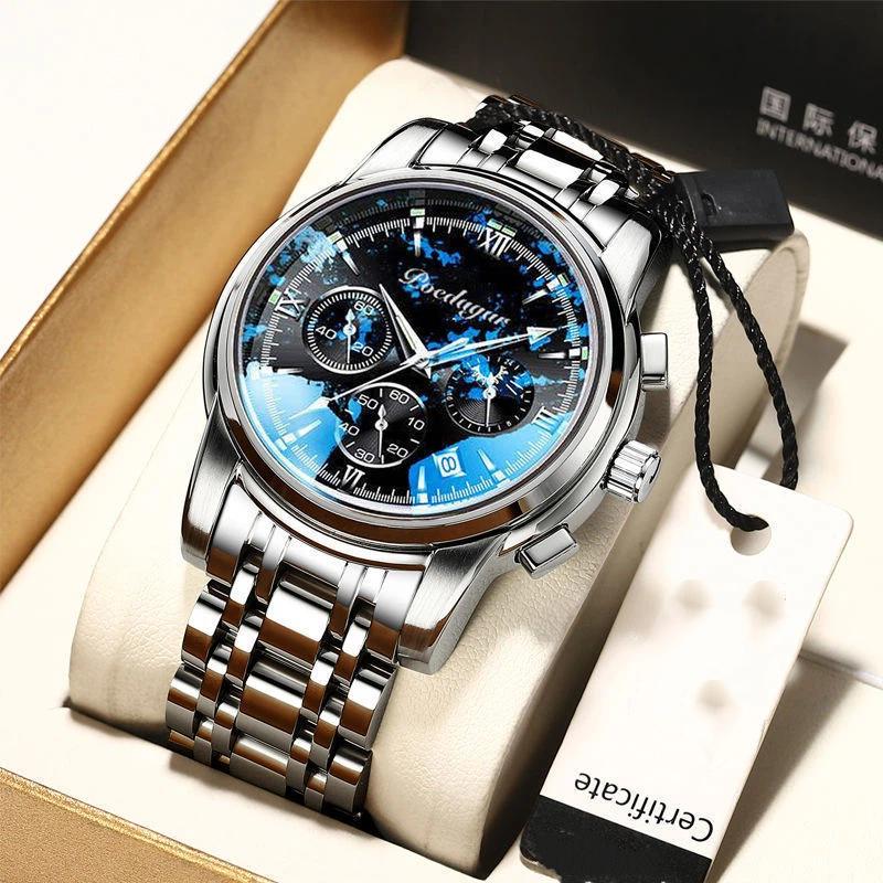 Top Brand New Waterproof Luminous Multifunctional Men's Watch Men's Student Korean Style Fashion Quartz Watch