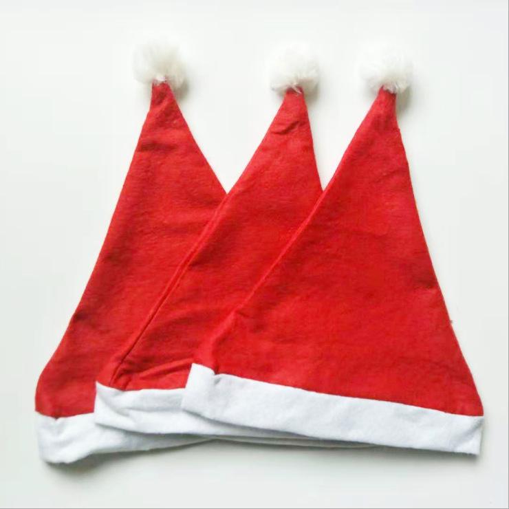 

Large Red Christmas Hat for Adults and Children - Non-Woven Fabric for Holiday Decoration