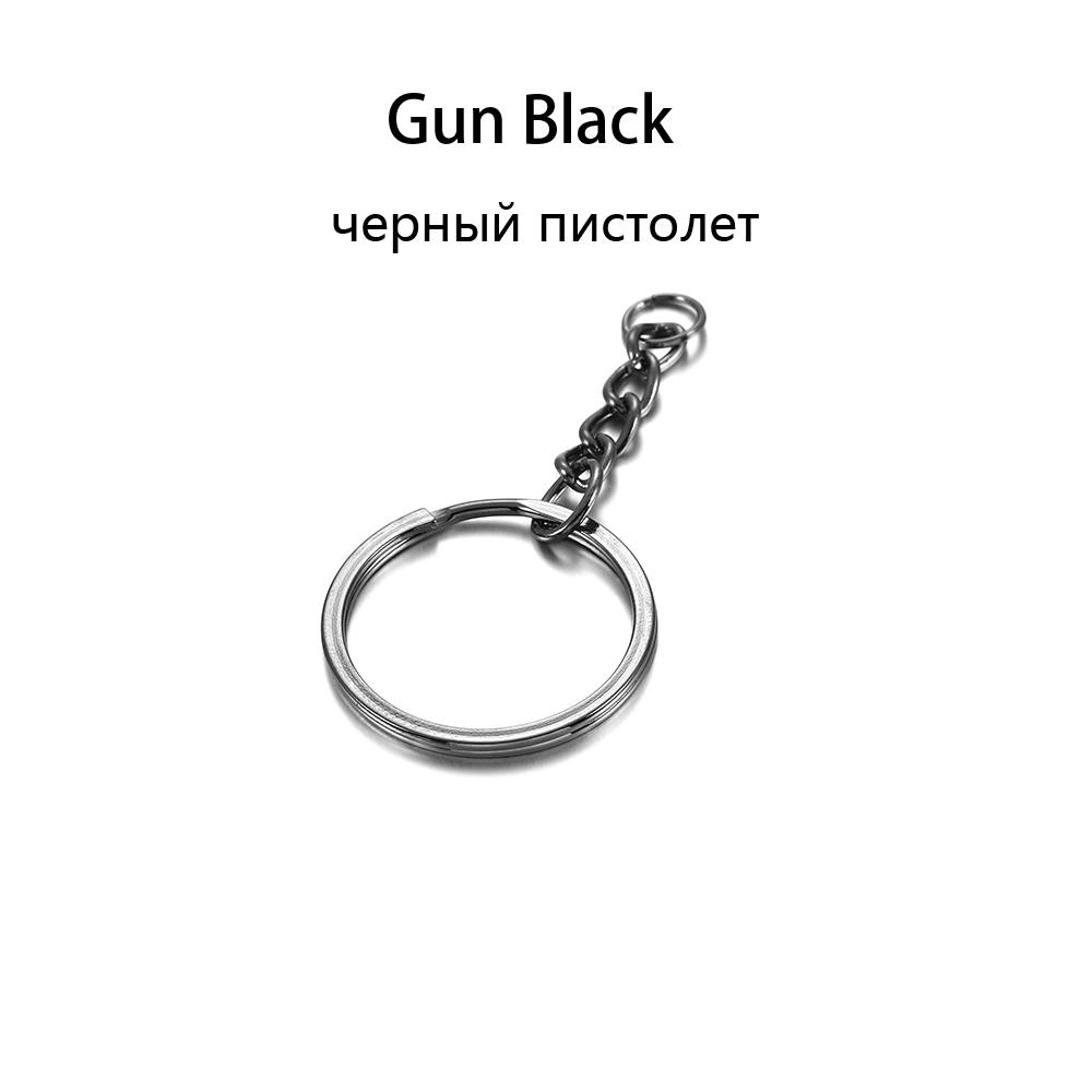 10Pcs Key Ring Key Chain Rhodium Antique Bronze Gold Color 60mm Long Round Split Keychain Keyrings Jewelry Making Bulk Wholesale