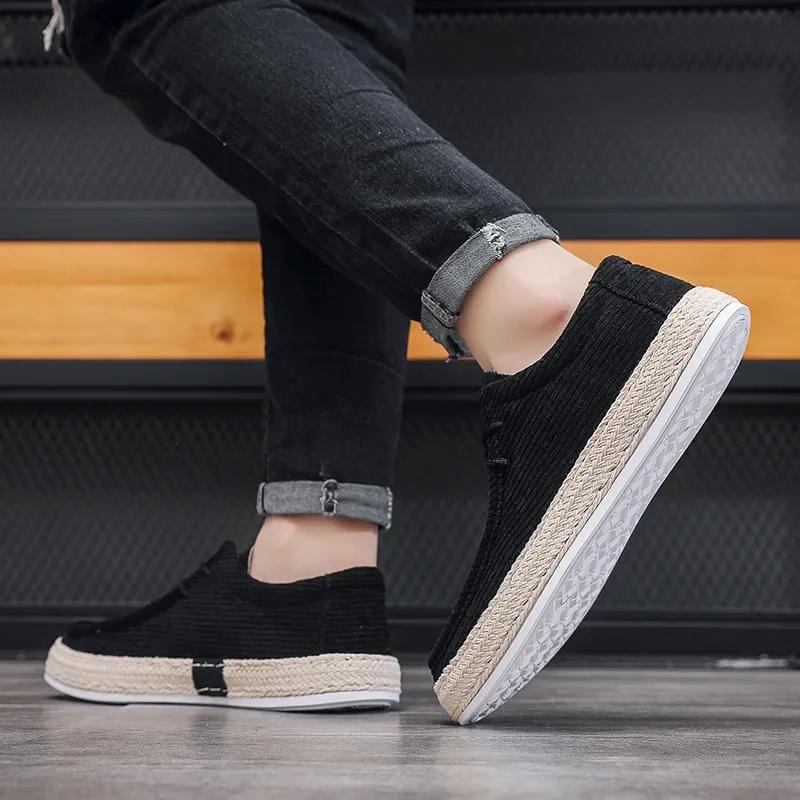 Men's Shoes Summer Breathable Lazy Casual Shoes Versatile Board Shoes Men's Cloth Shoes Sailing Shoes Men Sweat-Absorbant