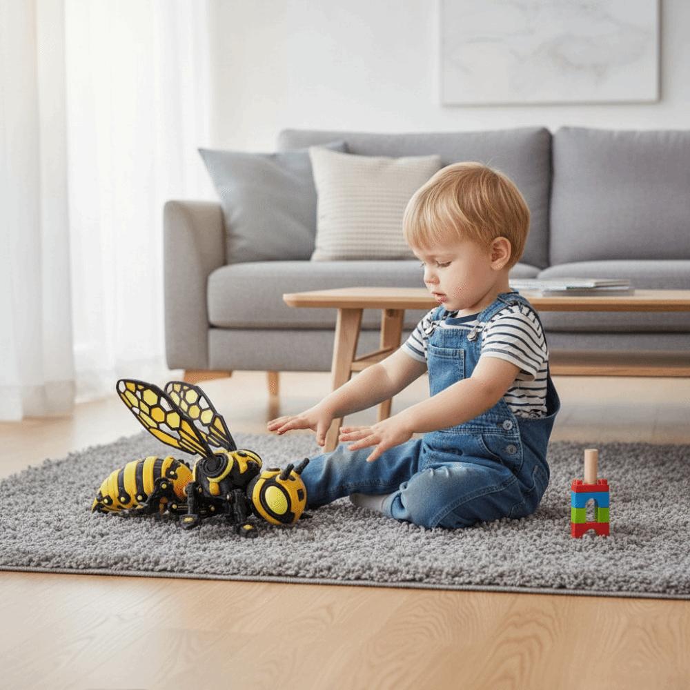 3D Printed 3D Printed Mechanical Bee Detachable Wings Articulated Bee Toy Holiday Gift
