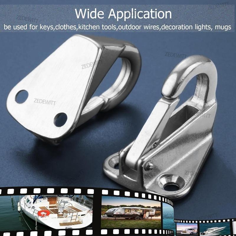 Spring Snap Fending Hook Durable Stainless Steel Fender Hook Spring Hook Snap Attach Ropes For Marine Hardware Boat Accessories