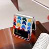 For Samsung Galaxy Z Flip 4 Case 3 Oil Painting Love Transparent Folding Case For Samsung Z Flip 3 5g Shockproof Hard Back Cover
