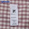FILA FUSION Couple's Loose Fit Long-Sleeve Plaid Cotton Shirt