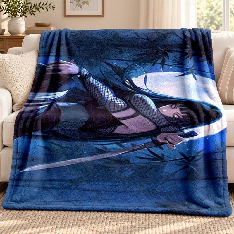 Hyuga Hinata blanket Flannel Blanket Soft Cozy Plush Throw for Sofa Bed Lightweight Home Decoration Outdoor camping