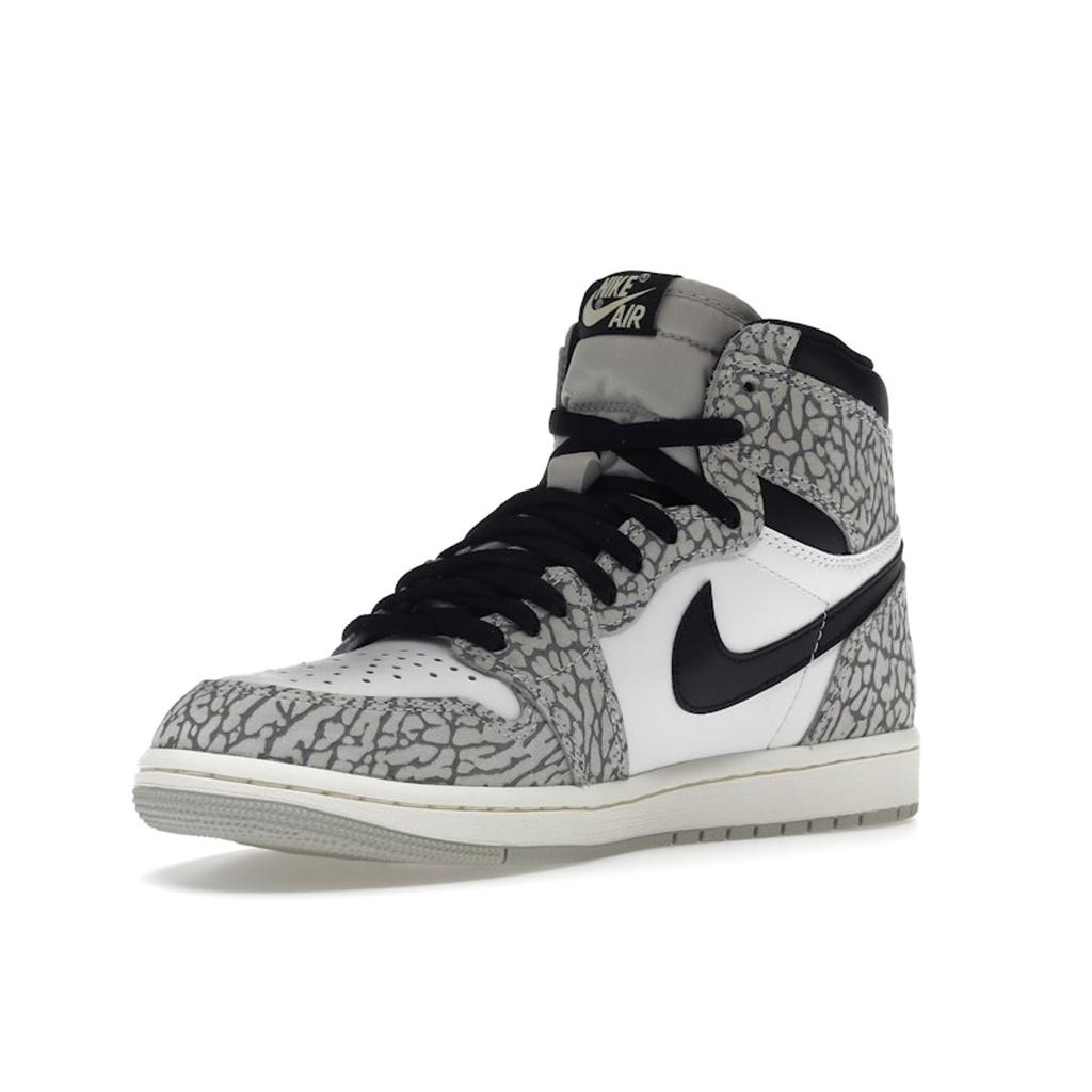 Air Jordan 1 Retro High OG White Cement Unisex Sneakers Grey Tech-Grey Muslin DZ5485-052