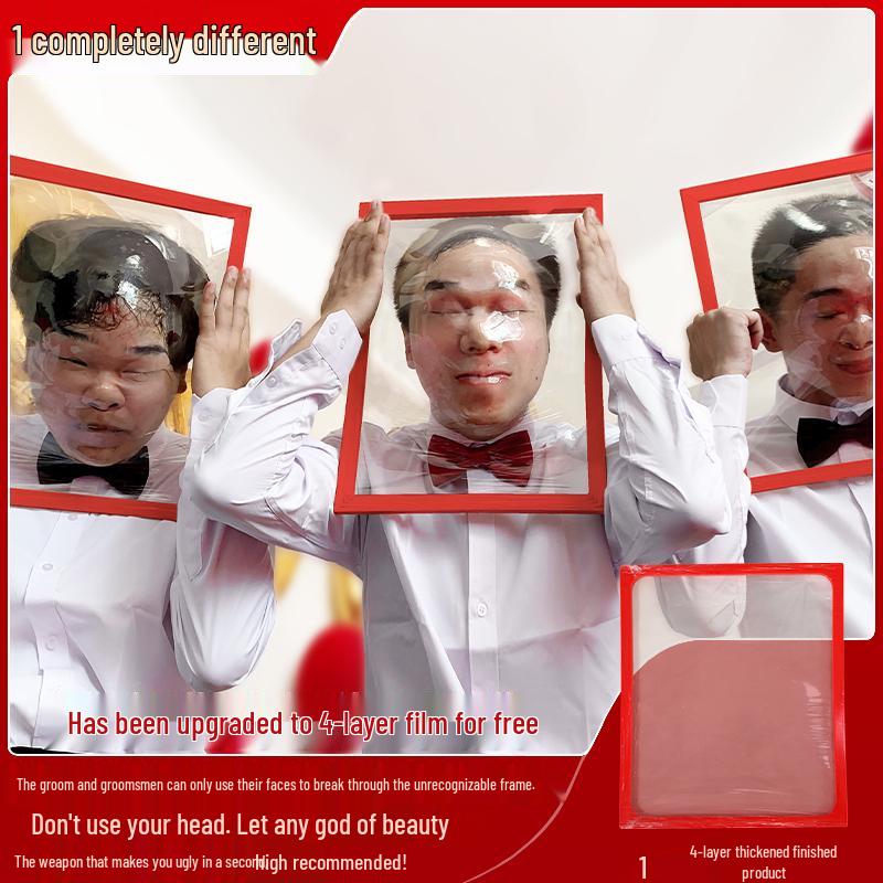 Bridal Prank Props: Groom's Morning Game Cards & Creative Photo Set