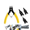 Snap Ring Pliers Tool Set - High Carbon Steel Forged with 4 Interchangeable Heads, Split Ring Pliers, Coupler Removal Tool with Comfortable Handles, M
