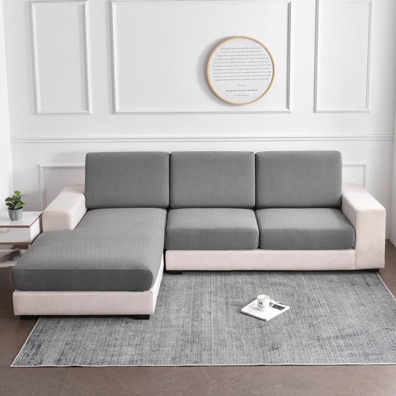 Thick Jacquard Sofa Cover Elastic Living Room Sofa Couch Cover Anti-Dust Removable Sectional Sofa Cushion Slipcover Solid Color