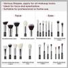 Jessup 25 Pcs Ensemble De Pinceaux De Maquillage Professionnel Foundation Power Blushes Cils Rouge À Lèvres Brosses À Cheveux Mixtes
