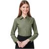 Style Quotient Women Solid Olive Polycotton Regular Formal Shirt