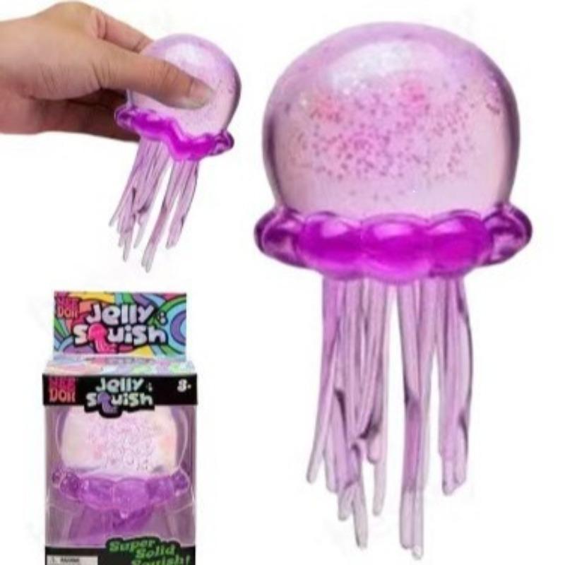 Jellyfish Squeezable Stress-relieving Ice Cubes, Squeezable Jellyfish Malt Sugar. Jellyfish Swaying Tentacles.