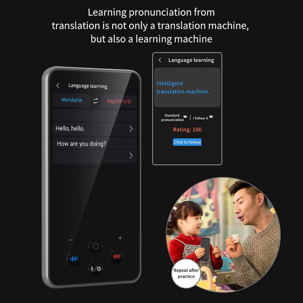 S85 Pro Language Translator Device 4 Inch 138 Languages Voice Video Recording Translating Offline Translation 8GB 2000mAh