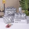 Solid color cosmetic bag three-piece portable high-value toilet bag large-capacity portable waterproof storage bag
