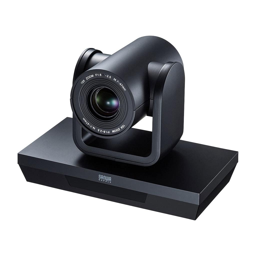 Sanwa Supply Webcam with 10x USB A Megapixel Remote Control Compatible Zoom, Connection, 2.1 Resolution, (CMS-V54BK)