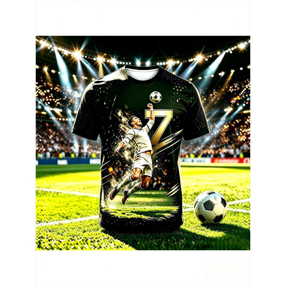 Kids #7 Soccer Jersey Unisex Football T-shirt Top Summer Fashion Print Casual Women Short Sleeve Men's Breathable Tee Shirt