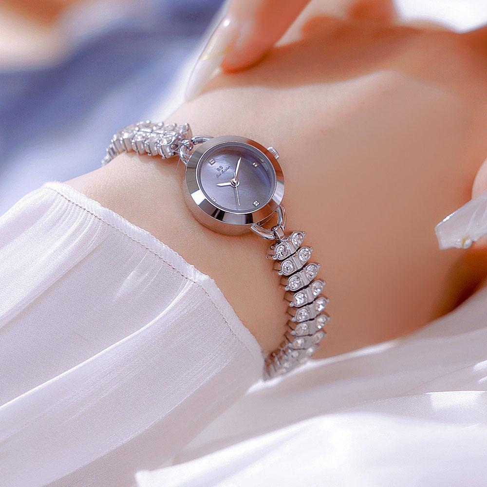 Top Brand Fashion Watch For Women Diamond Bracelet Women Quartz Watches Luxury Stainless Steel Dress Ladies Wristwatch Clock