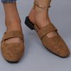 Women's Autumn Fashion New Solid Color Flat Shoes Suede Round Head Casual Brand Women's Muller Shoes Plus Size Slippers 41