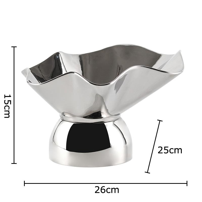 

Креативная Плиссированная Фруктовница Серебряный Поднос для Хранения Чаша для Закусок и Орехов Тарелки для Фруктов для Отеля Ресторана Домашняя Кухня Десертные Приборы